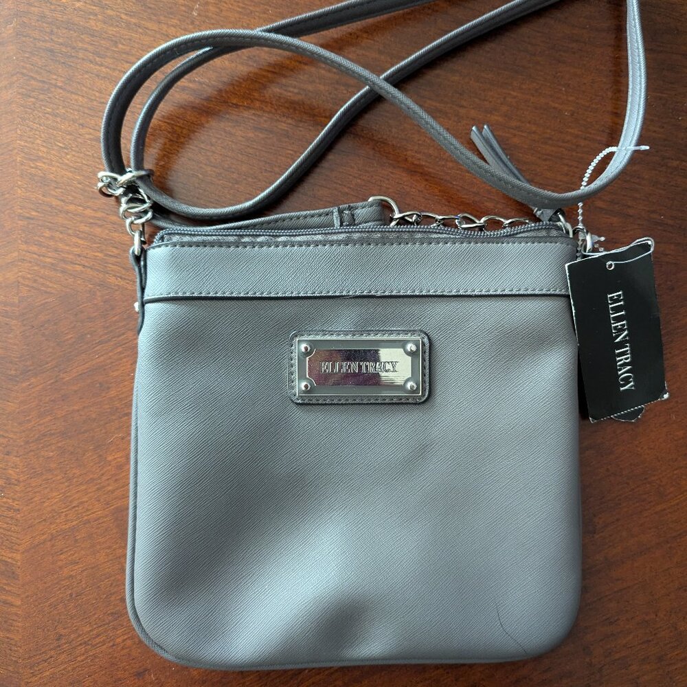 Ellen Tracy Mariah Crossbody Purse - NWT  - Taupe